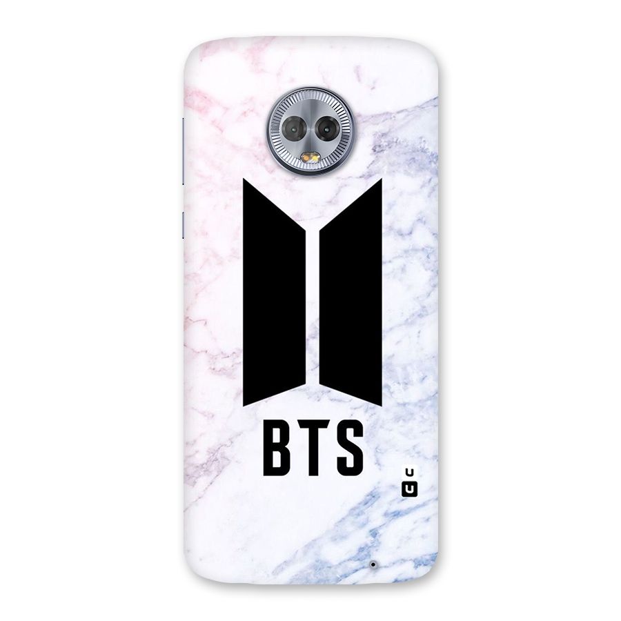 BTS Logo Marble Print Back Case for Moto G6 Plus