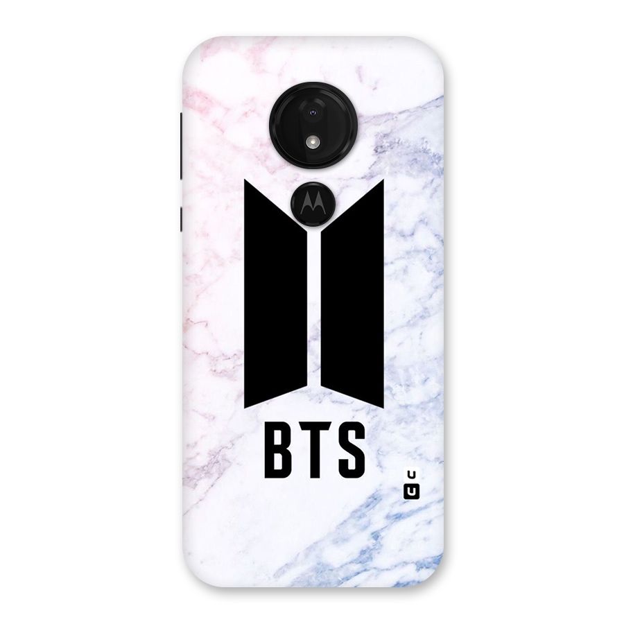 BTS Logo Marble Print Back Case for Moto G7 Power