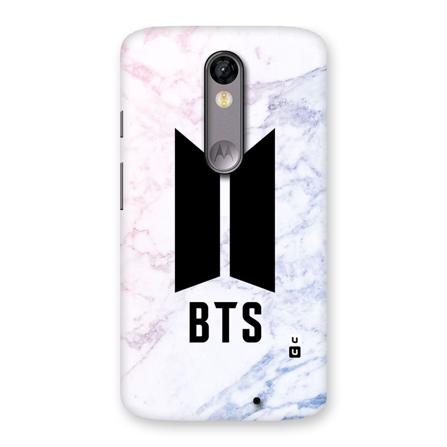 BTS Logo Marble Print Back Case for Moto X Force