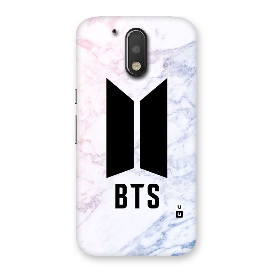 BTS Logo Marble Print Back Case for Motorola Moto G4