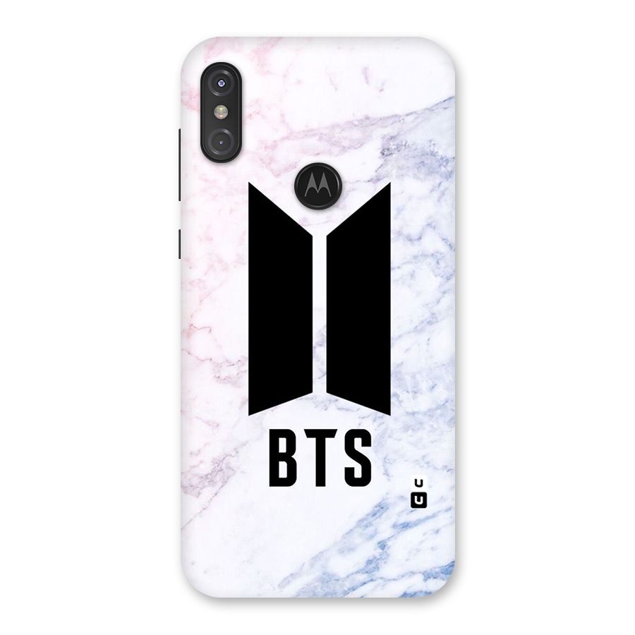 BTS Logo Marble Print Back Case for Motorola One Power
