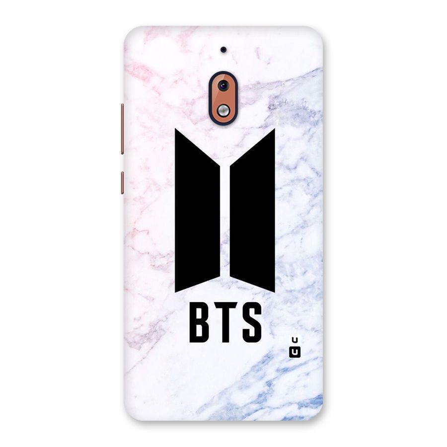 BTS Logo Marble Print Back Case for Nokia 2.1