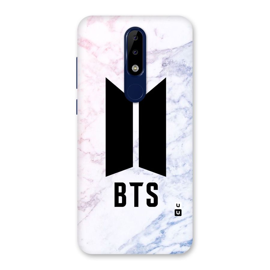 BTS Logo Marble Print Back Case for Nokia 5.1 Plus