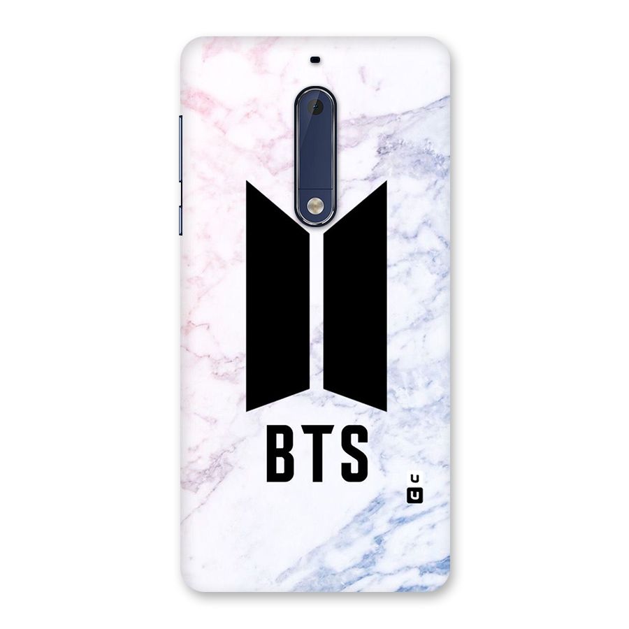 BTS Logo Marble Print Back Case for Nokia 5