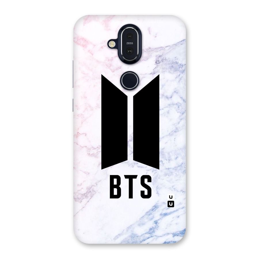 BTS Logo Marble Print Back Case for Nokia 8.1