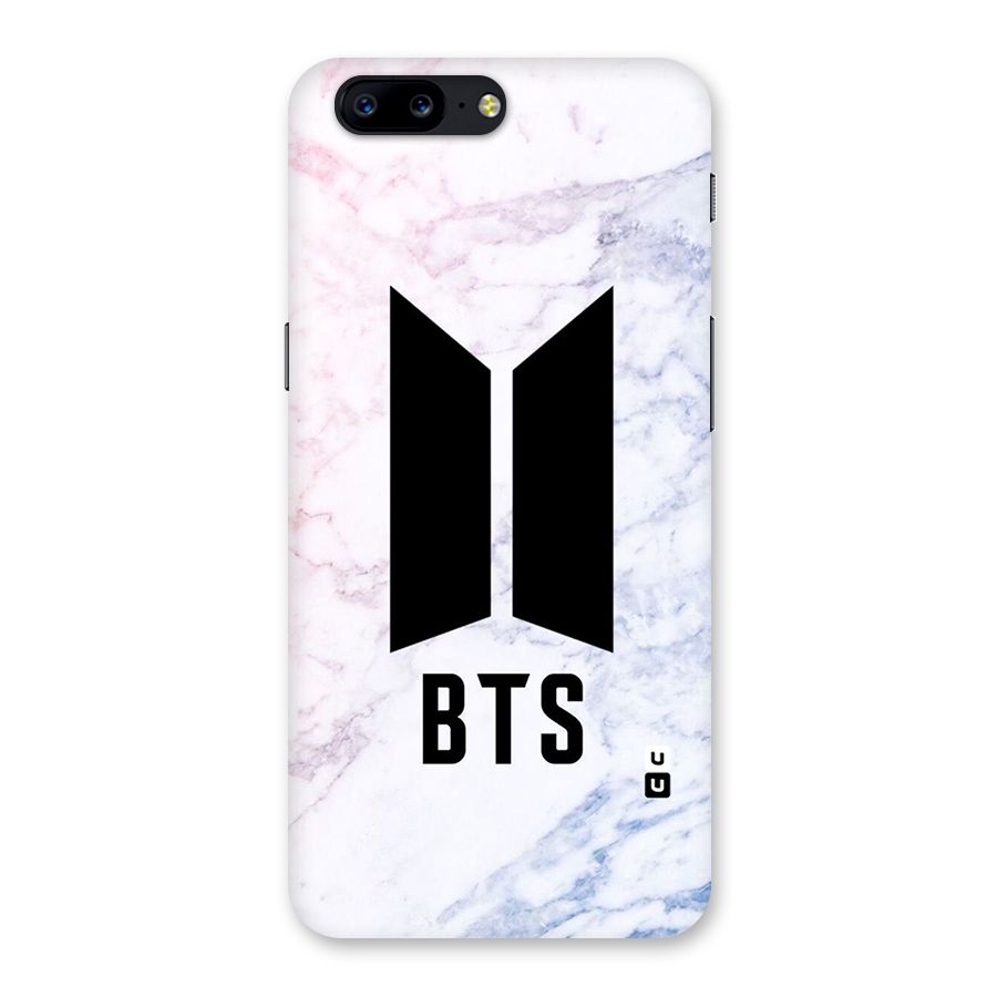 BTS Logo Marble Print Back Case for OnePlus 5