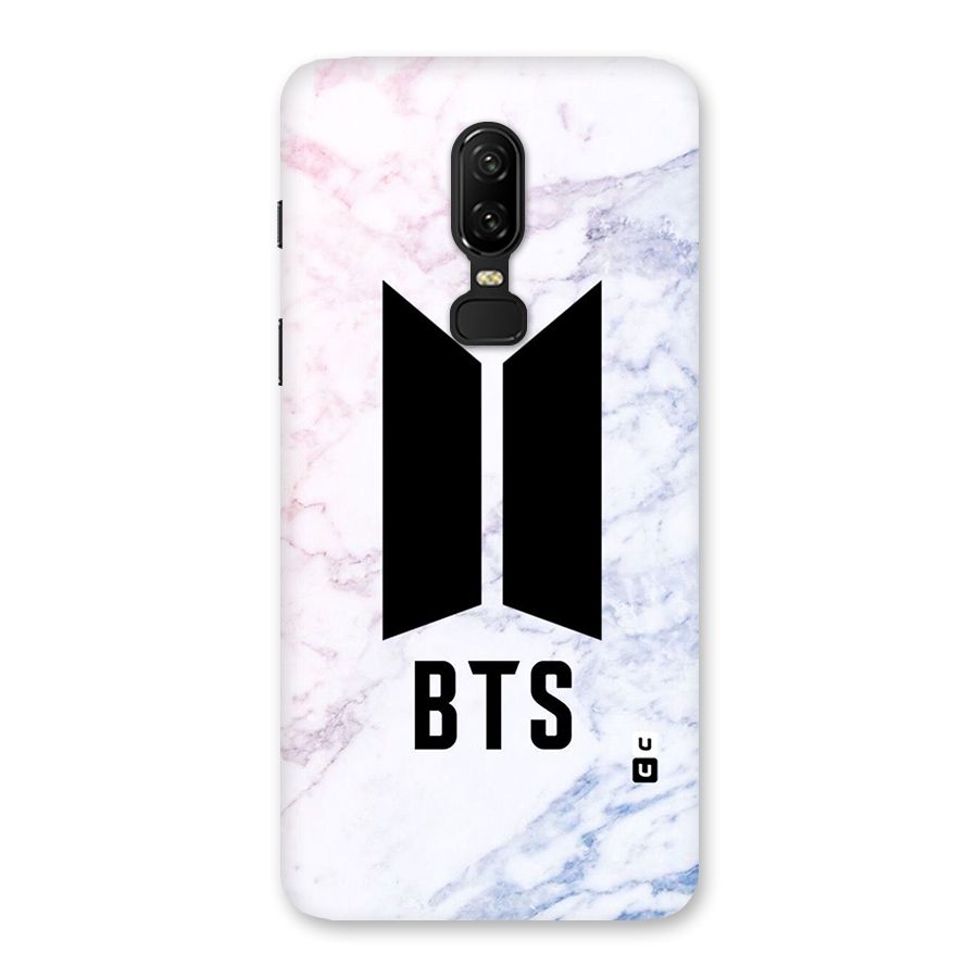 BTS Logo Marble Print Back Case for OnePlus 6