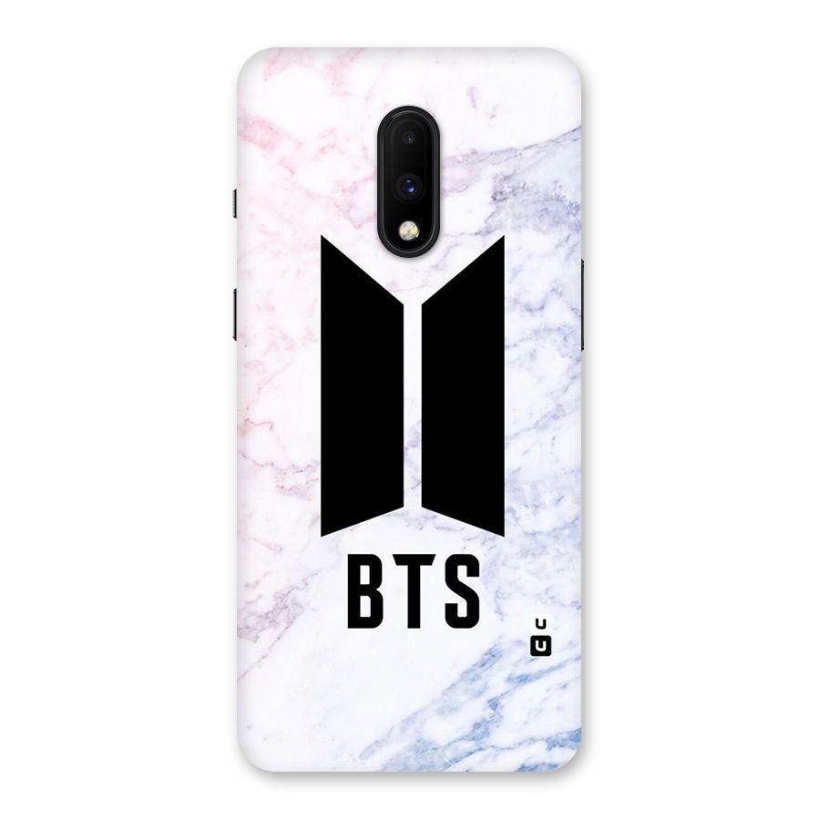 BTS Logo Marble Print Back Case for OnePlus 7