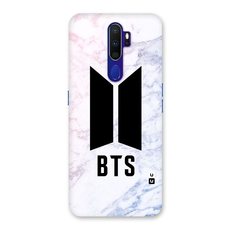 BTS Logo Marble Print Back Case for Oppo A9 (2020)
