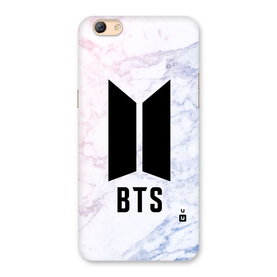 BTS Logo Marble Print Back Case for Oppo F3 Plus