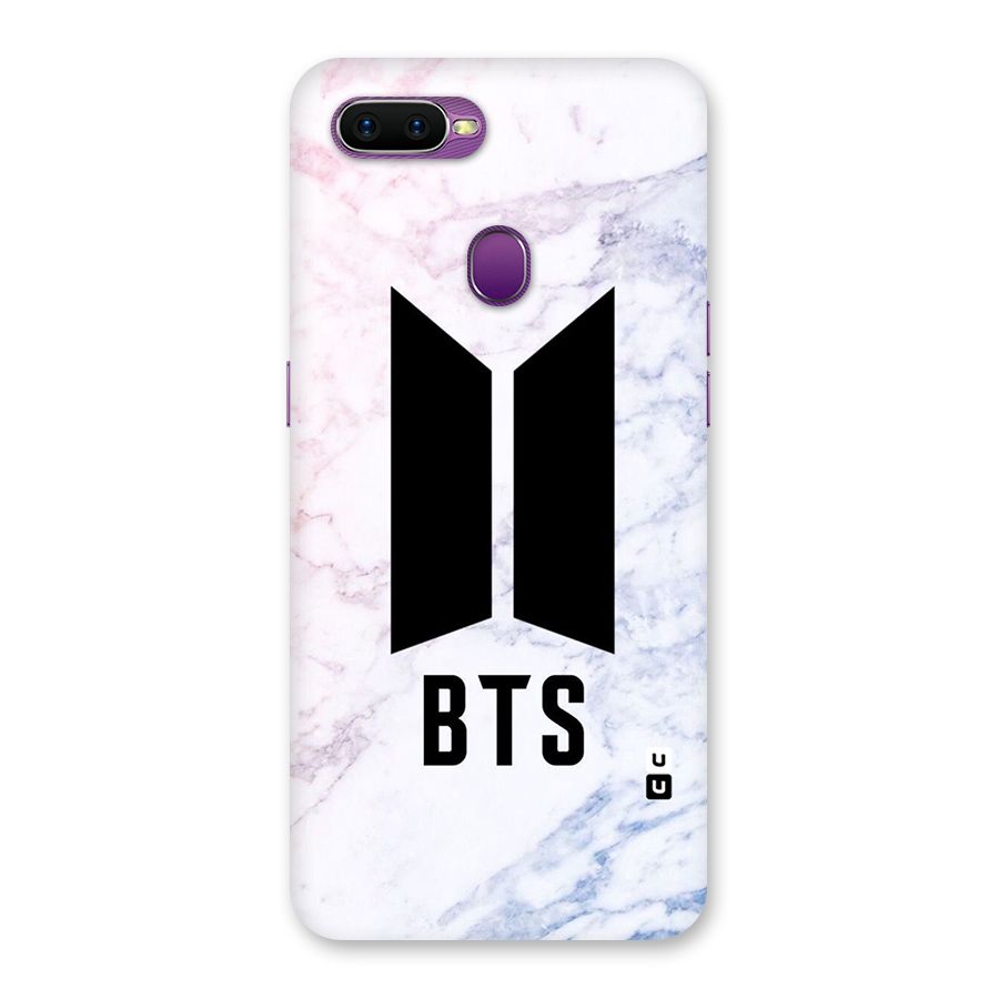 BTS Logo Marble Print Back Case for Oppo F9