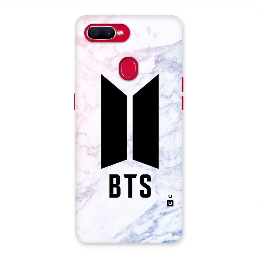 BTS Logo Marble Print Back Case for Oppo F9 Pro