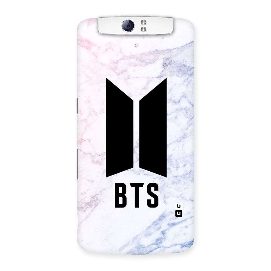 BTS Logo Marble Print Back Case for Oppo N1