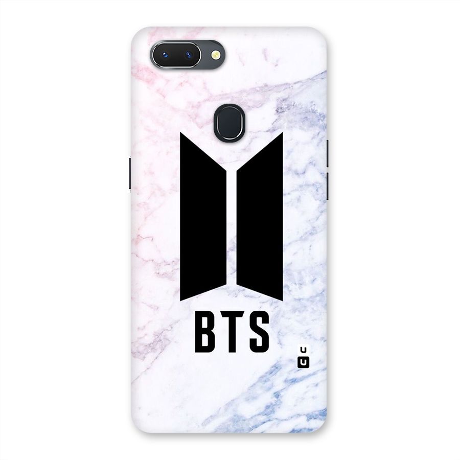 BTS Logo Marble Print Back Case for Oppo Realme 2