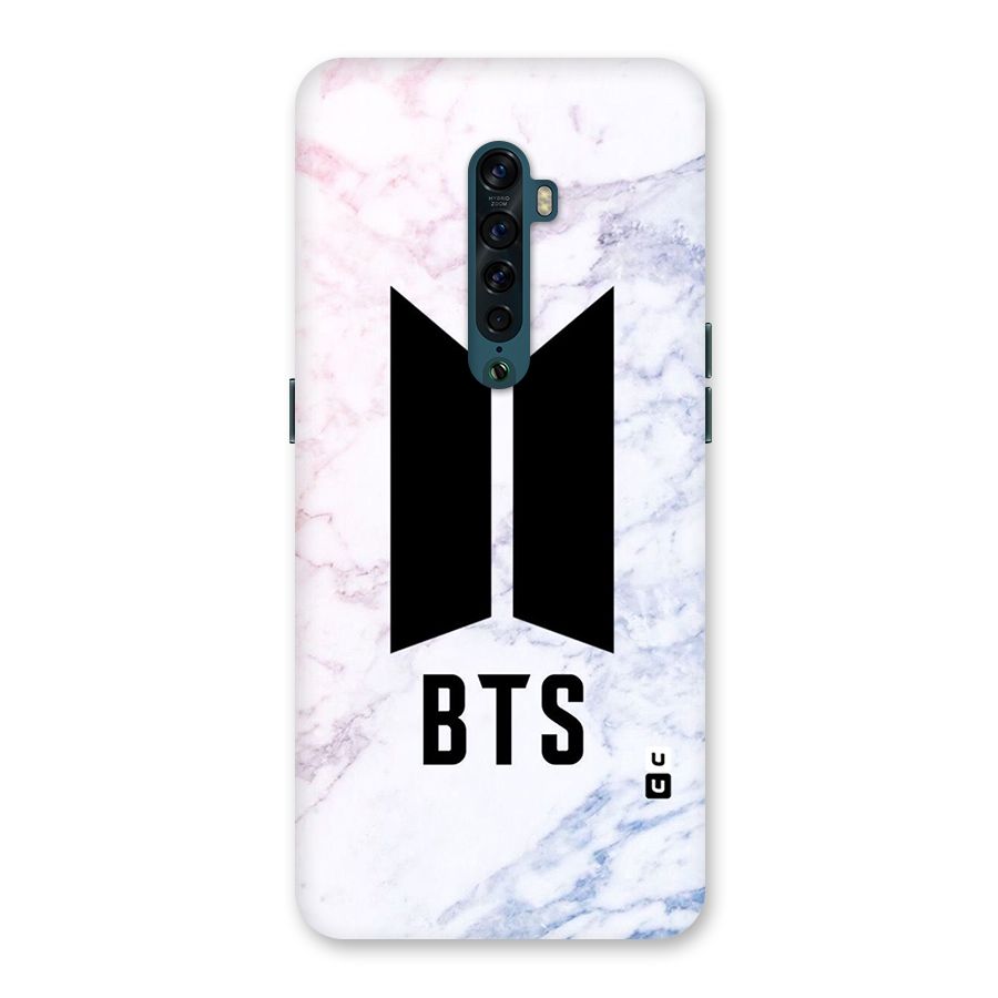 BTS Logo Marble Print Back Case for Oppo Reno2
