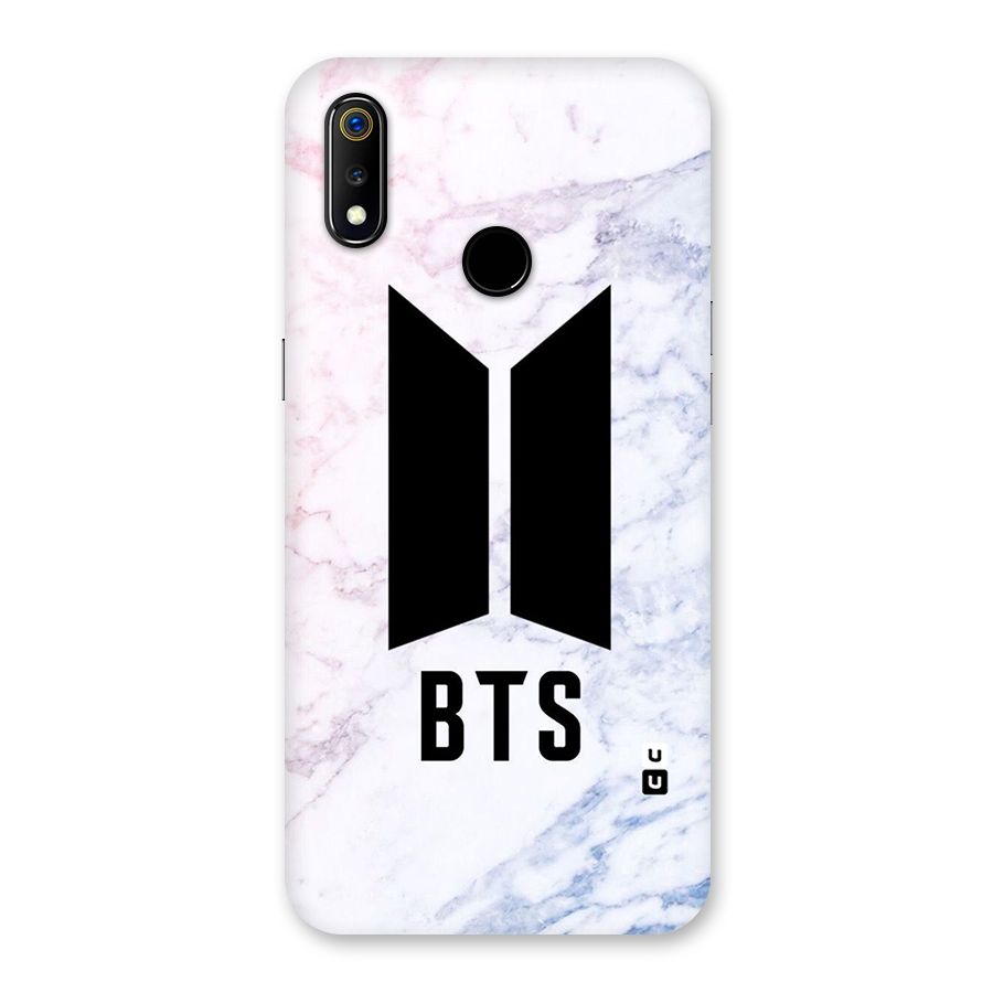 BTS Logo Marble Print Back Case for Realme 3