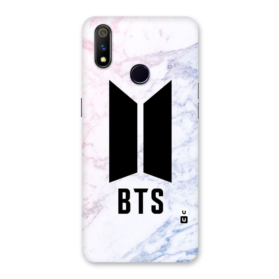 BTS Logo Marble Print Back Case for Realme 3 Pro