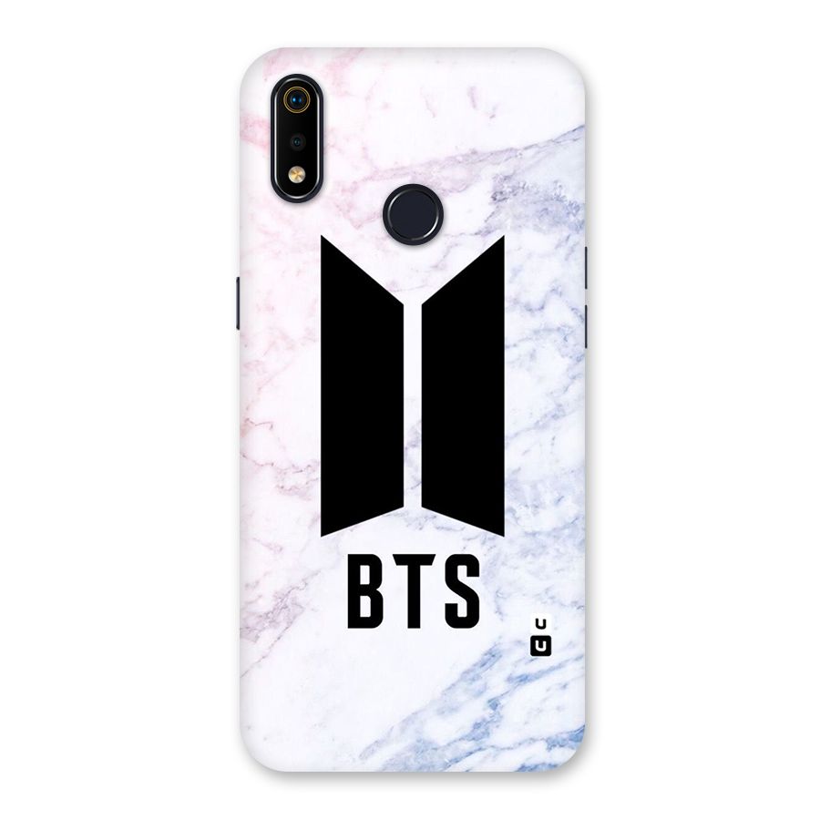 BTS Logo Marble Print Back Case for Realme 3i