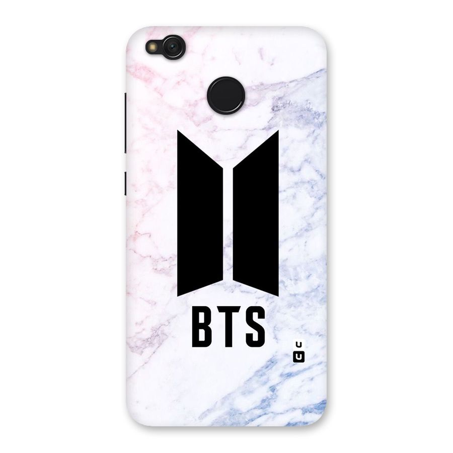 BTS Logo Marble Print Back Case for Redmi 4