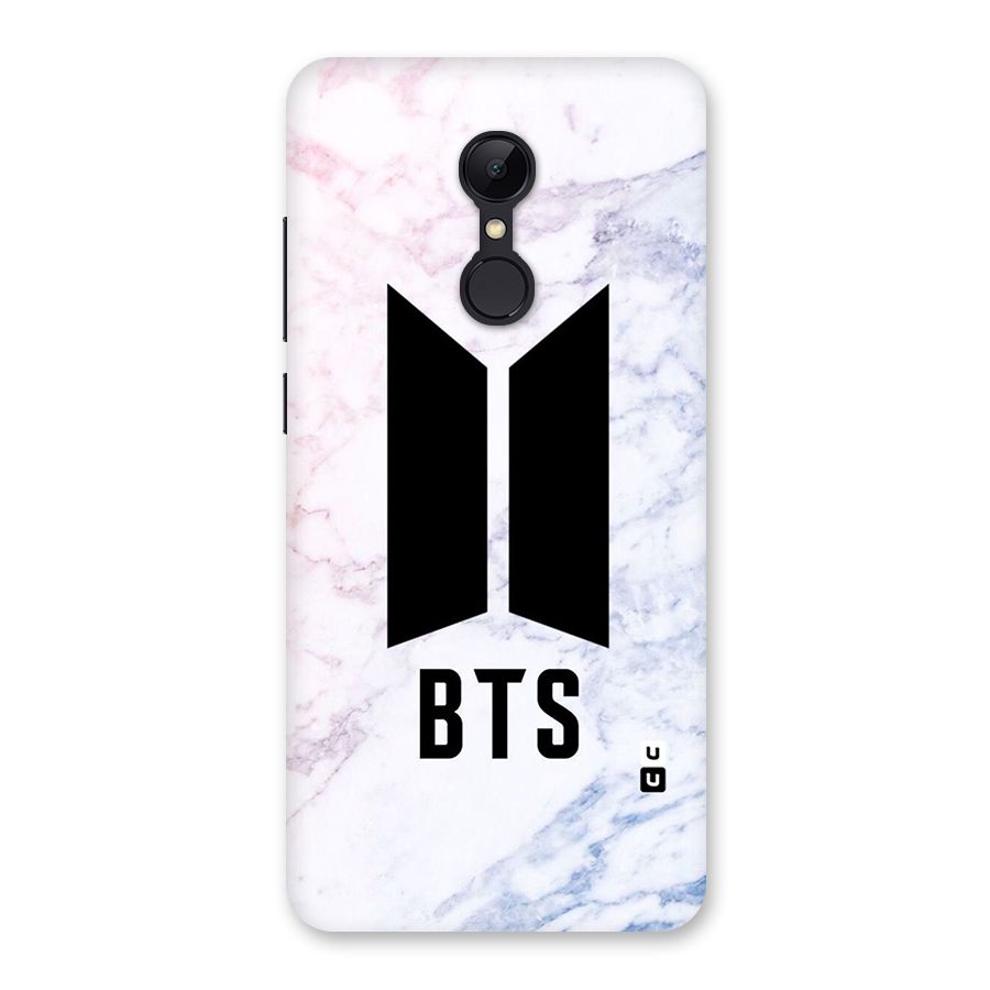 BTS Logo Marble Print Back Case for Redmi 5