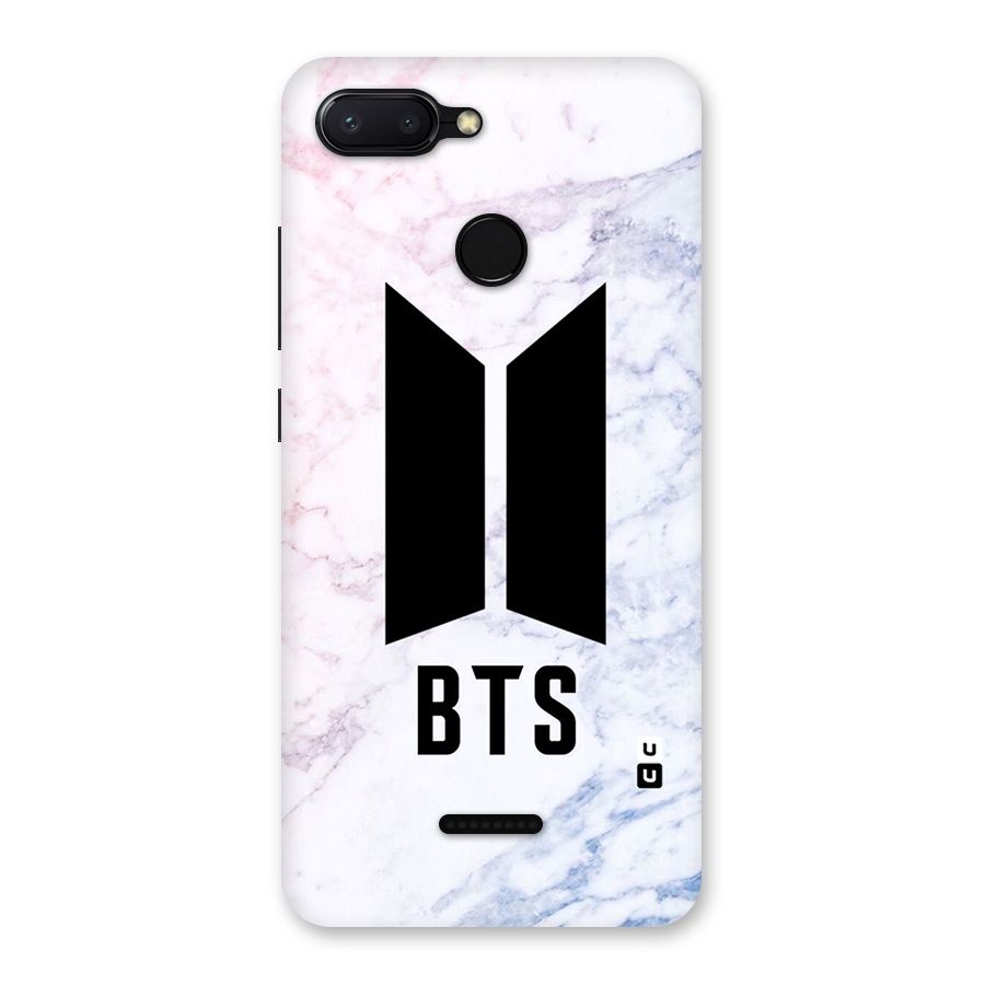 BTS Logo Marble Print Back Case for Redmi 6