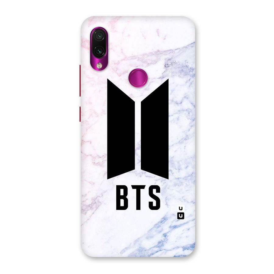 BTS Logo Marble Print Back Case for Redmi Note 7 Pro