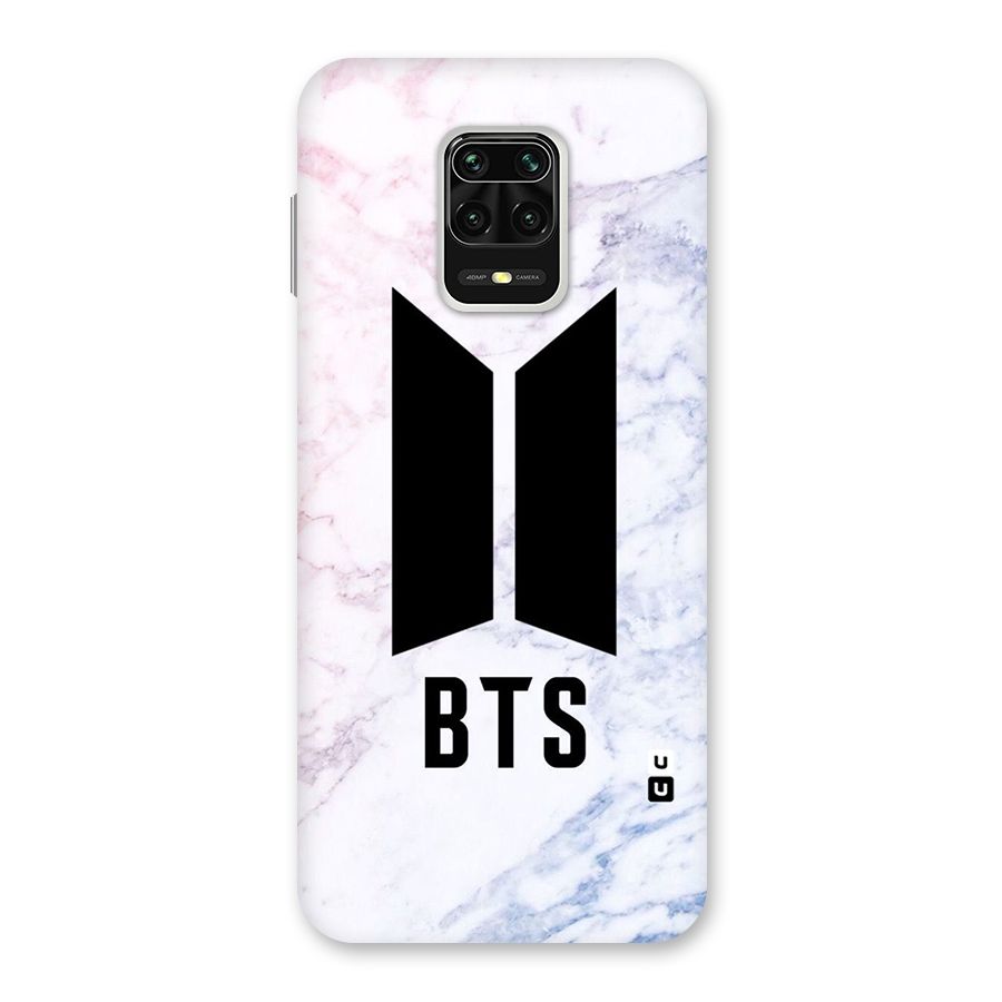 BTS Logo Marble Print Back Case for Redmi Note 9 Pro