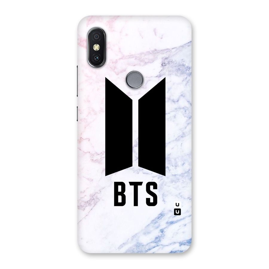 BTS Logo Marble Print Back Case for Redmi Y2