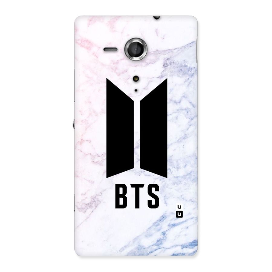 BTS Logo Marble Print Back Case for Sony Xperia SP