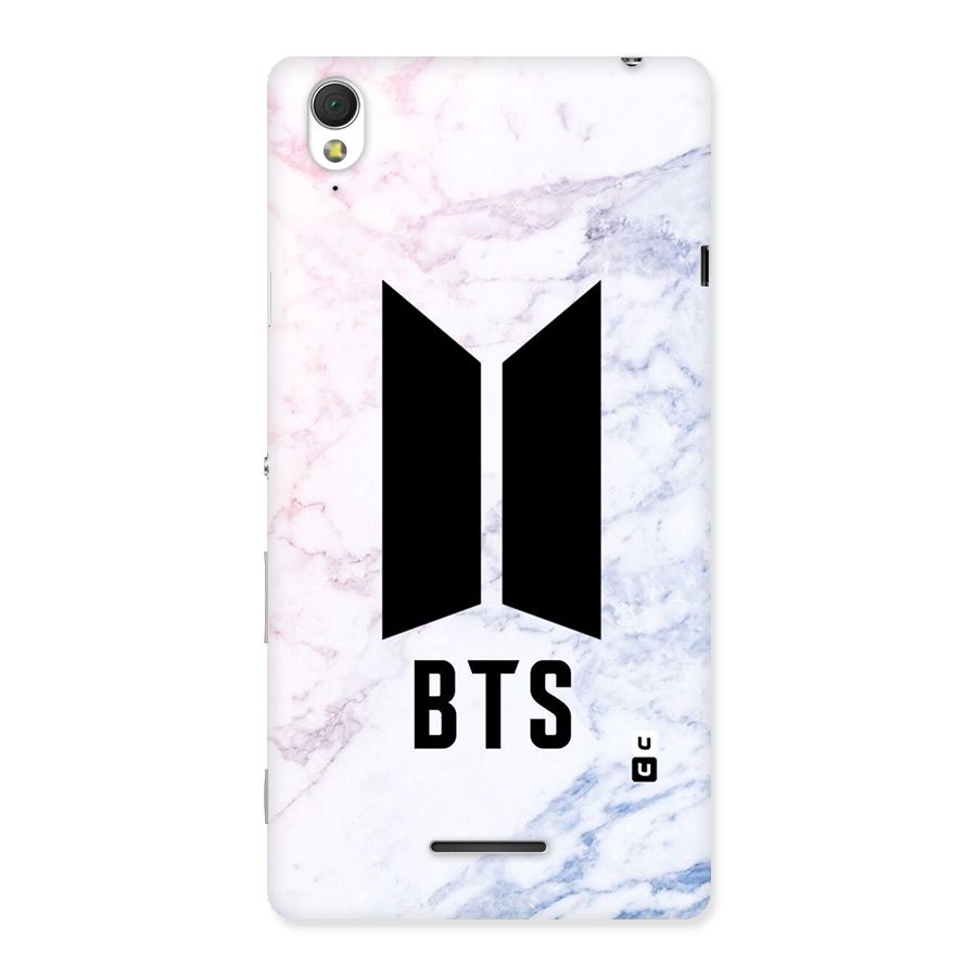 BTS Logo Marble Print Back Case for Sony Xperia T3