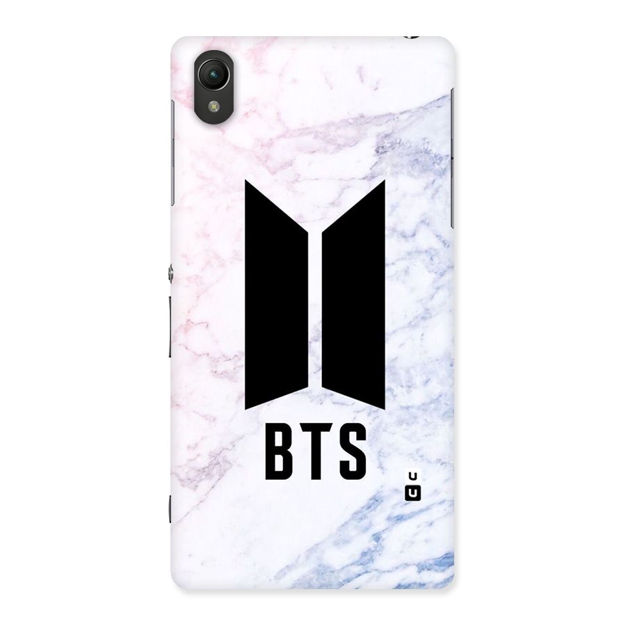 BTS Logo Marble Print Back Case for Sony Xperia Z2