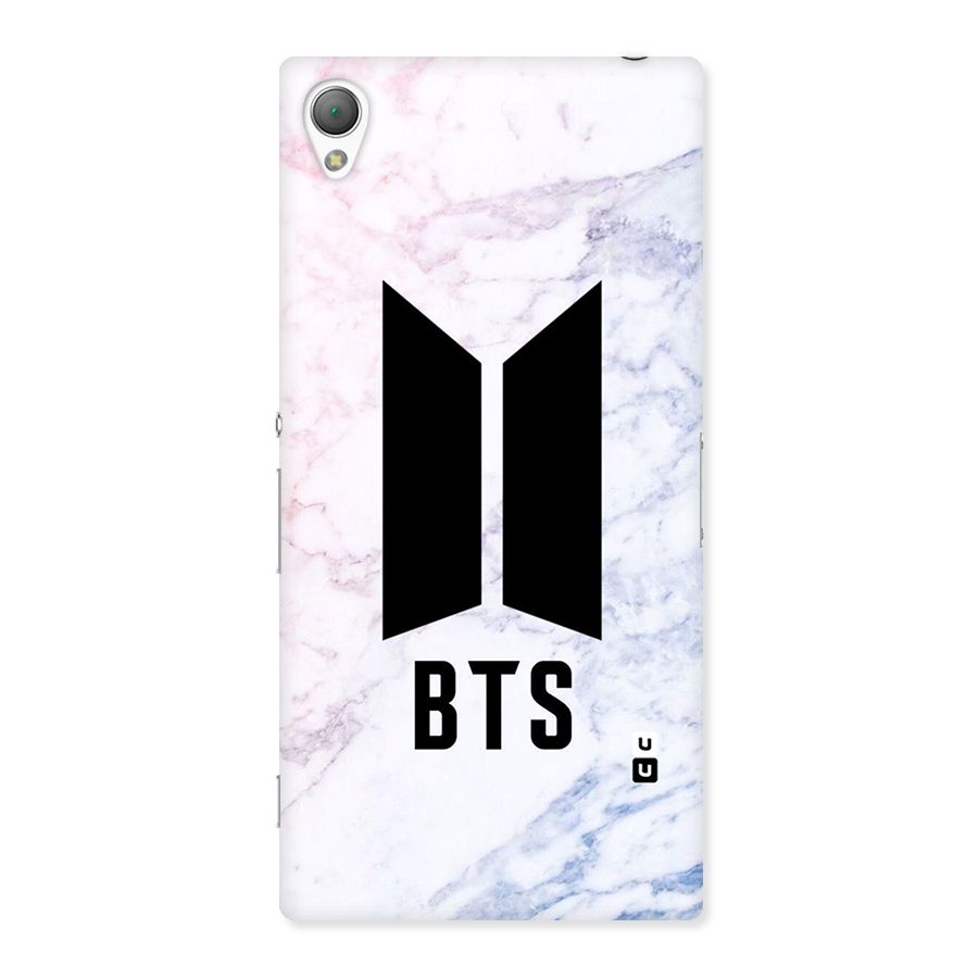 BTS Logo Marble Print Back Case for Sony Xperia Z3