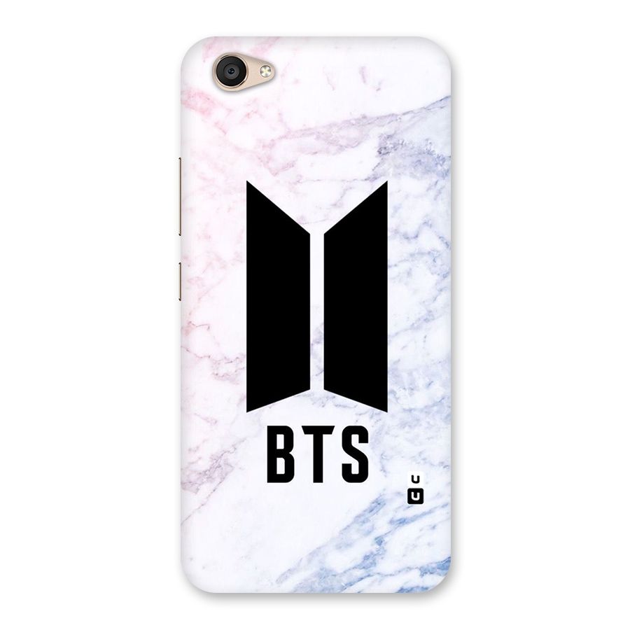 BTS Logo Marble Print Back Case for Vivo V5 Plus