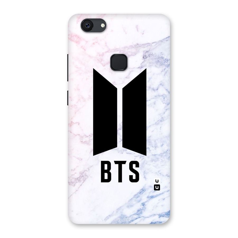 BTS Logo Marble Print Back Case for Vivo V7 Plus