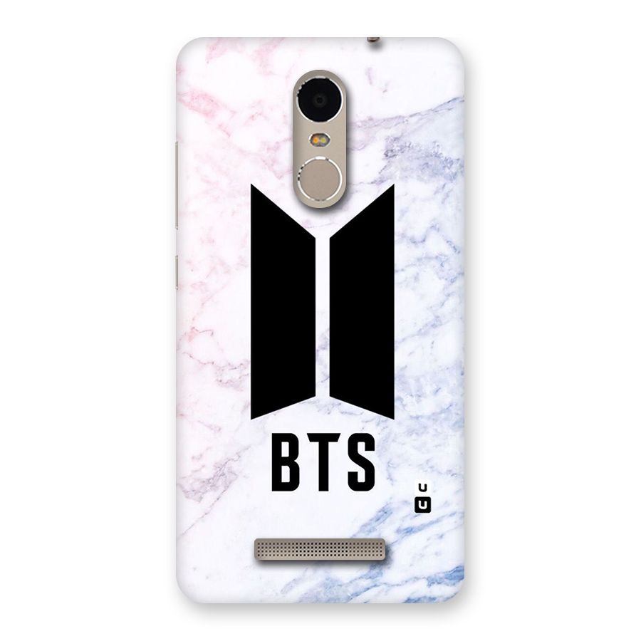BTS Logo Marble Print Back Case for Xiaomi Redmi Note 3