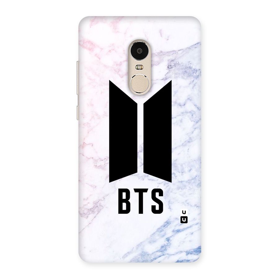 BTS Logo Marble Print Back Case for Xiaomi Redmi Note 4