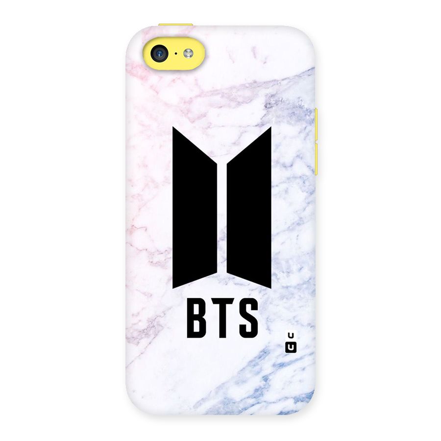 BTS Logo Marble Print Back Case for iPhone 5C