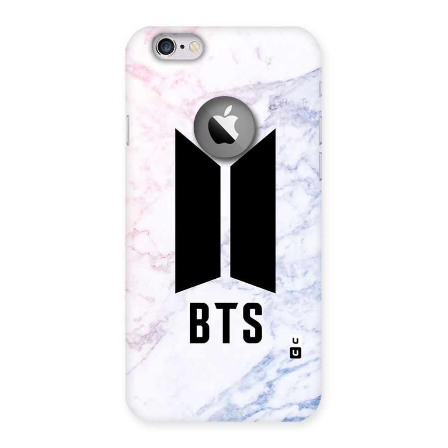 BTS Logo Marble Print Back Case for iPhone 6 Logo Cut