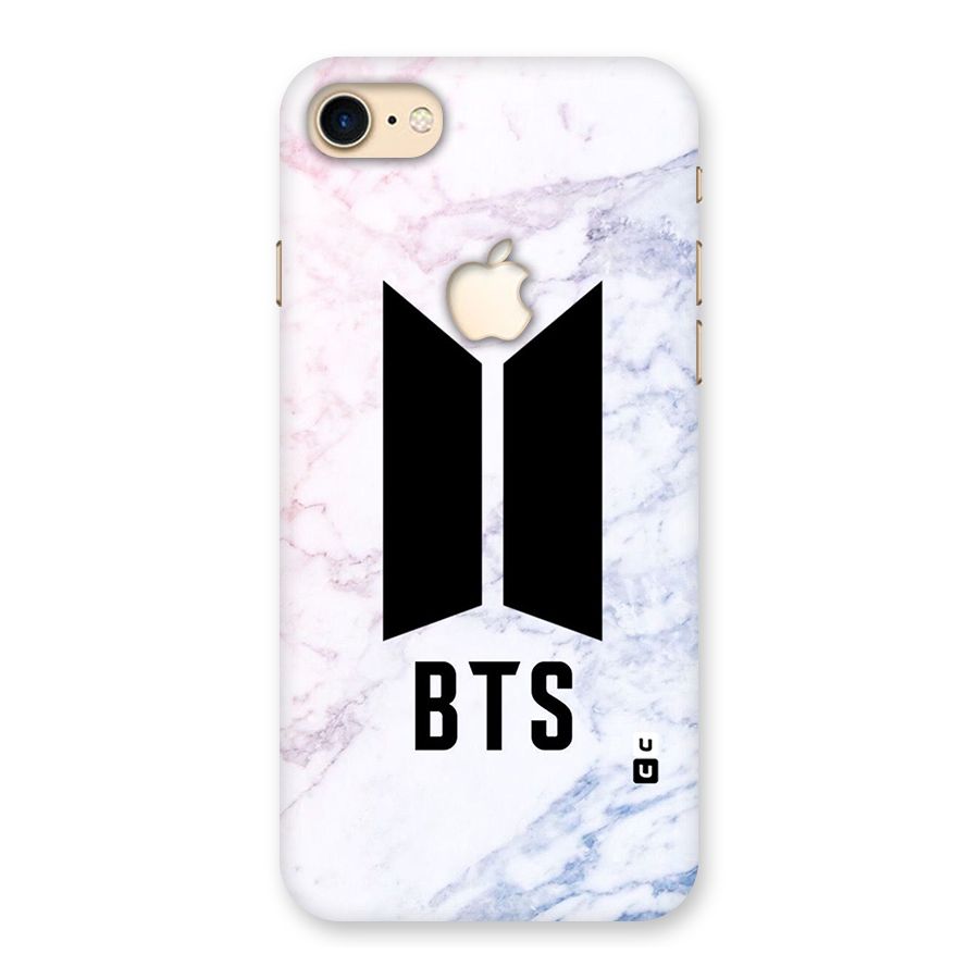 BTS Logo Marble Print Back Case for iPhone 7 Apple Cut