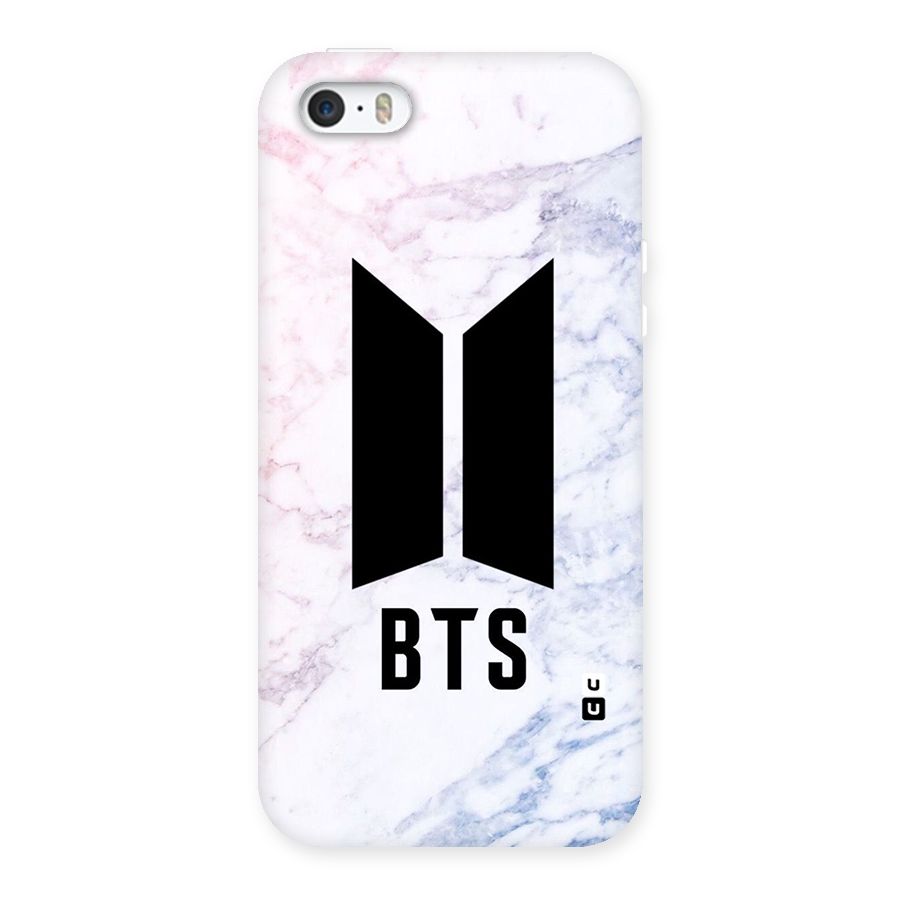 BTS Logo Marble Print Back Case for iPhone SE