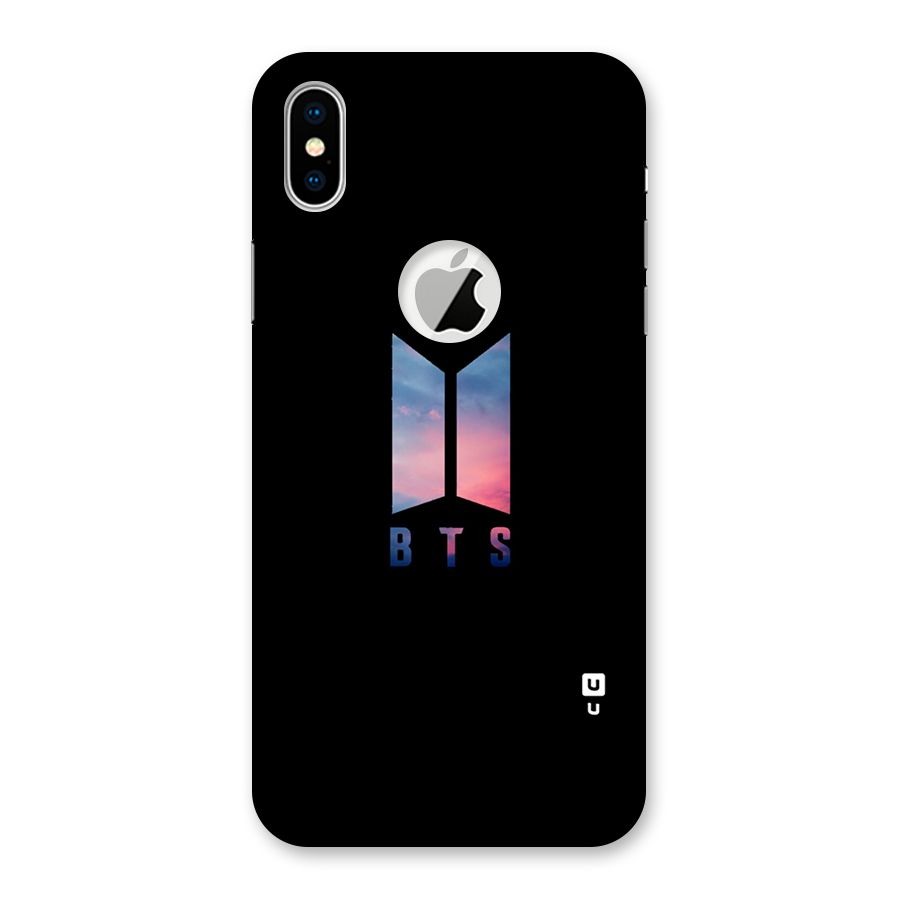 BTS Logo Sky Back Case for iPhone X Logo Cut