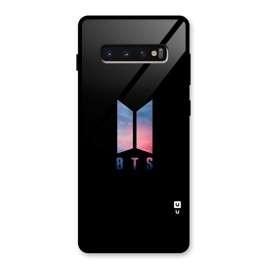 BTS Logo Sky Glass Back Case for Galaxy S10 Plus