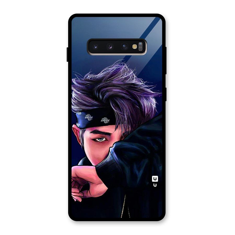 BTS Namjoon Artwork Glass Back Case for Galaxy S10 Plus