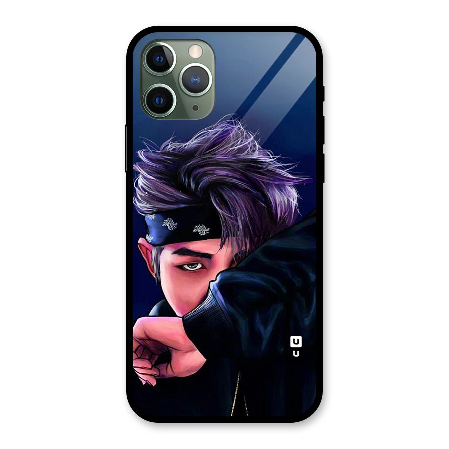 BTS Namjoon Artwork Glass Back Case for iPhone 11 Pro