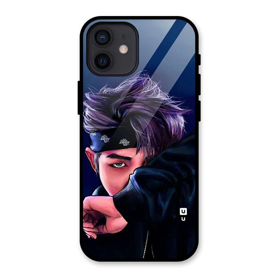 BTS Namjoon Artwork Glass Back Case for iPhone 12