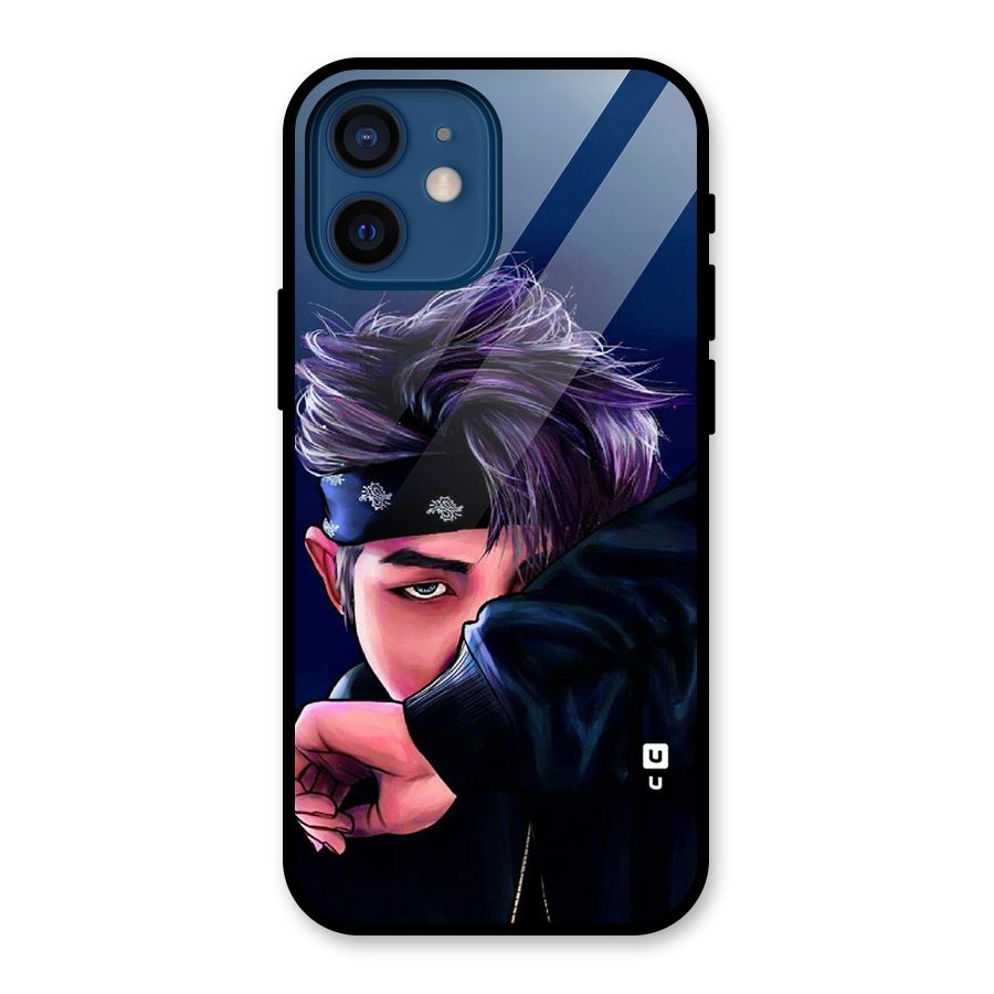 BTS Namjoon Artwork Glass Back Case for iPhone 12 Mini