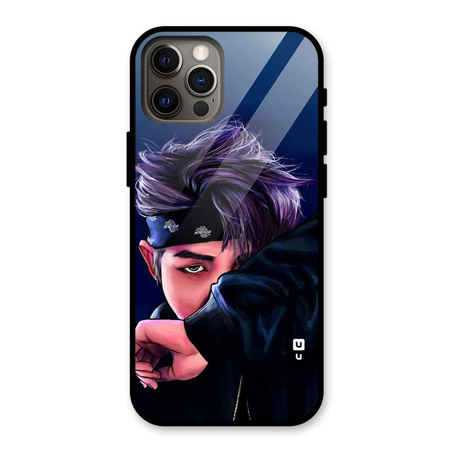 BTS Namjoon Artwork Glass Back Case for iPhone 12 Pro
