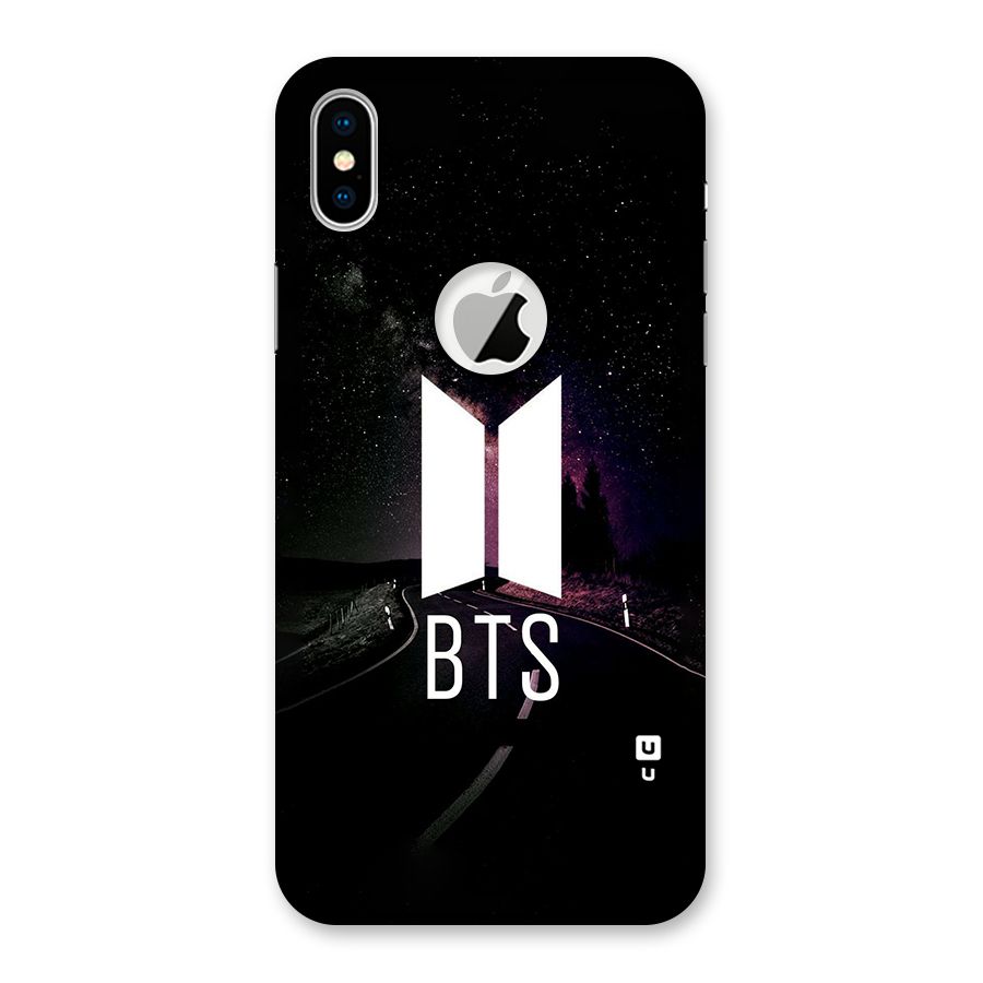 BTS Night Sky Back Case for iPhone X Logo Cut