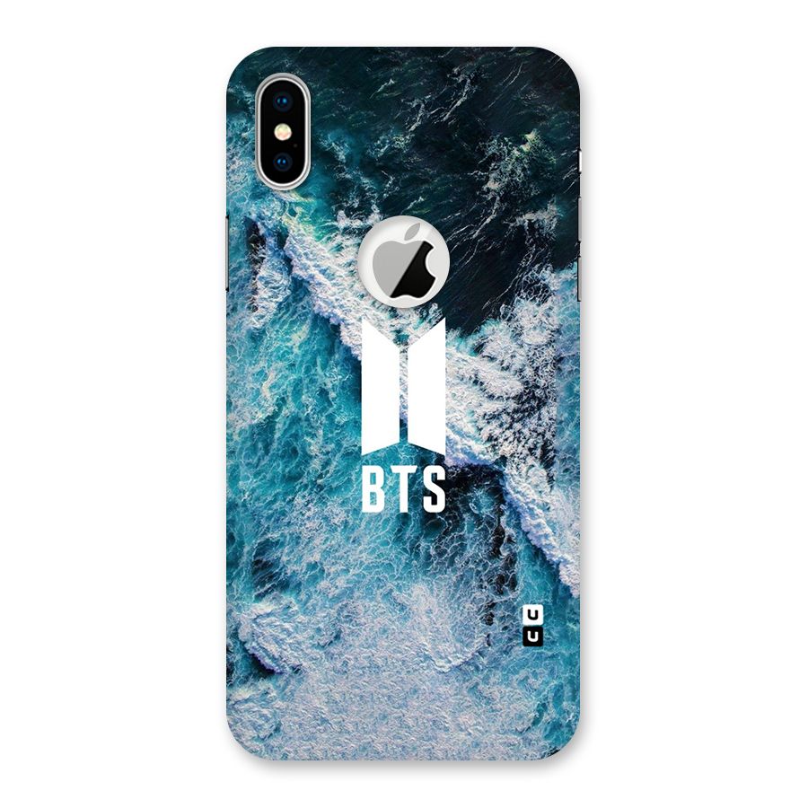 BTS Ocean Waves Back Case for iPhone X Logo Cut