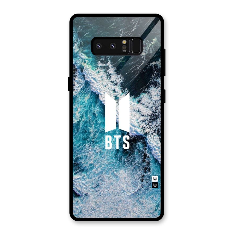 BTS Ocean Waves Glass Back Case for Galaxy Note 8